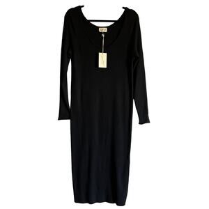 Universal Thread Women's Black Long Sleeve Midi Sweater Dress - Size XXL - NWT